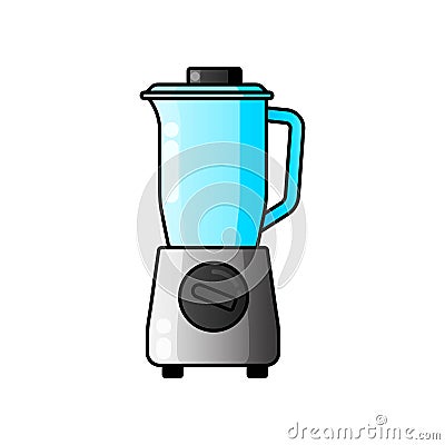 Blender, juicer vector icon filled flat sign Cartoon Illustration