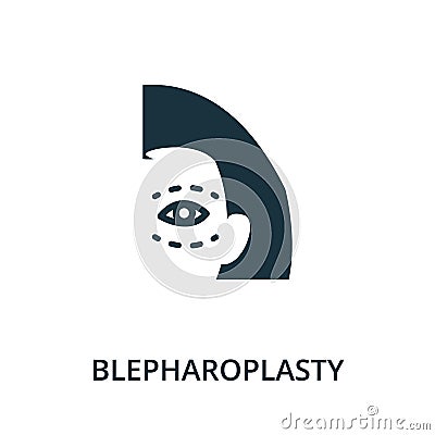 Blepharoplasty icon from plastic surgery collection. Simple line element Blepharoplasty symbol for templates, web design Vector Illustration