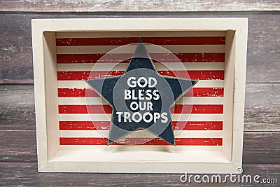 Bless Our Troops Stock Photo