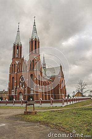 Blessed Jesus Heart Roman Catholic Church in Liksna Stock Photo