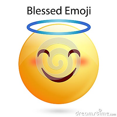 Blessed Smiley face with vector AI file Stock Photo