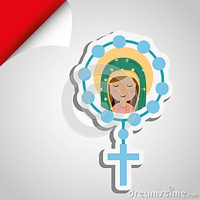 Blessed virgin design Cartoon Illustration