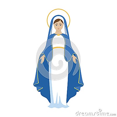 Blessed Virgin Mary icon vector Vector Illustration