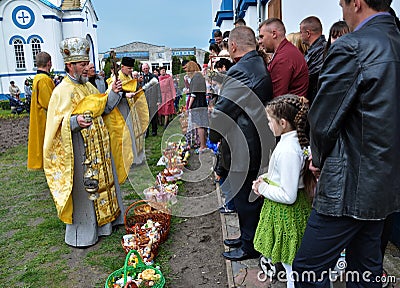 Blessing of Easter baskets_23 Editorial Stock Photo