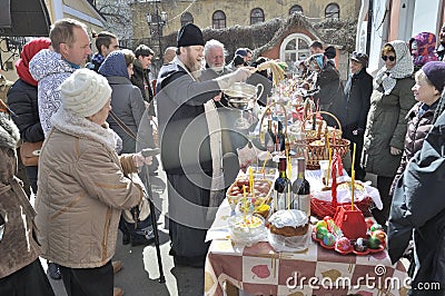 Blessing Easter food Editorial Stock Photo