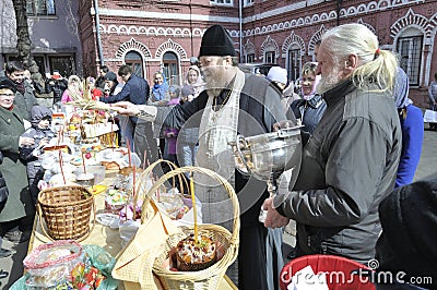 Blessing Easter food Editorial Stock Photo