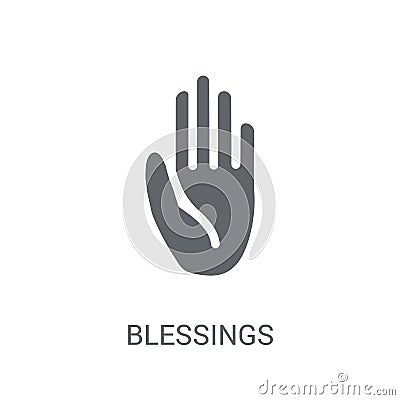 blessings icon. Trendy blessings logo concept on white background from United States of America collection Vector Illustration