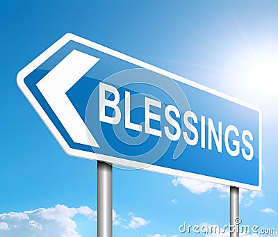 Blessings sign concept. Stock Photo