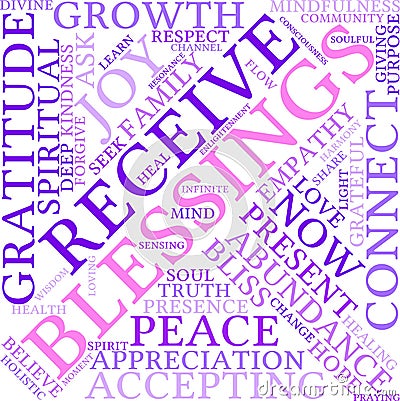 Blessings Word Cloud Vector Illustration