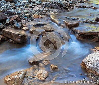 Bletterbach creek in Bletterbach gorge Stock Photo