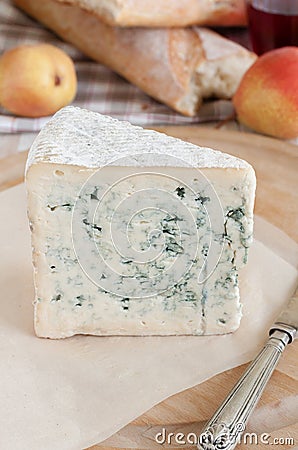 Bleu D'Auvergne Cheese Stock Photo