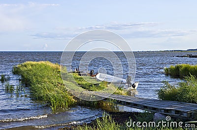 View to the sea, Oland, Sweden Stock Photo