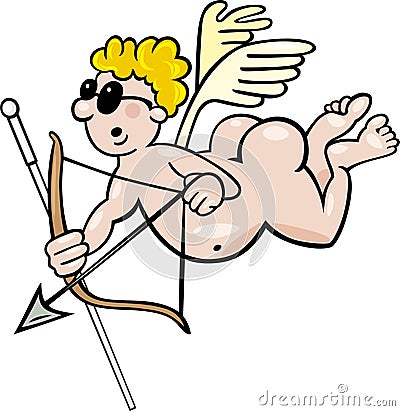 Blind cupid Vector Illustration