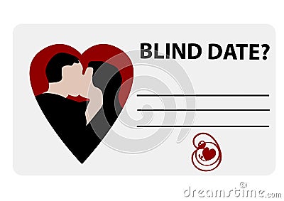 a blind date card Stock Photo