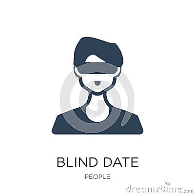 blind date icon in trendy design style. blind date icon isolated on white background. blind date vector icon simple and modern Vector Illustration