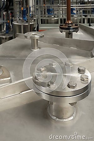 Blind flange Stock Photo