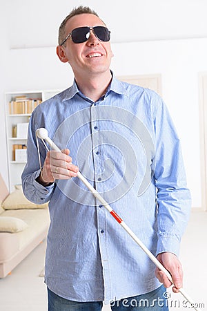 Blind man Stock Photo