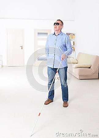 Blind man Stock Photo