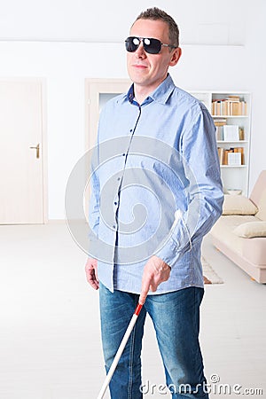 Blind man Stock Photo