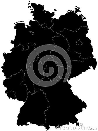 Blind map of Germany Stock Photo