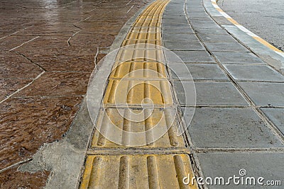 Blind tactile way Stock Photo