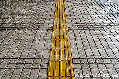 Blind tactile way Stock Photo