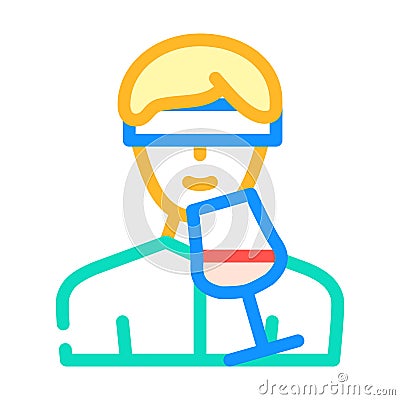 blind tasting wine color icon vector illustration Vector Illustration