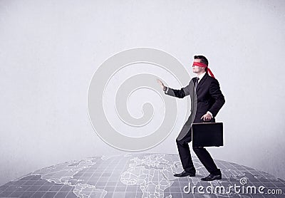 Blindfolded businessman concept Stock Photo