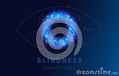 Blindness awareness background. Blindness Awareness Month design. Living without sight. Save Your Vision. Diabetic Eye Disease. Vector Illustration