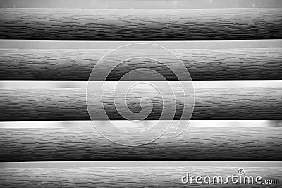Blinds in front of a window in black and white Stock Photo