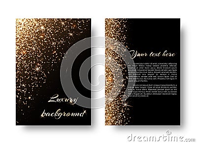 Bling background with golden light Vector Illustration