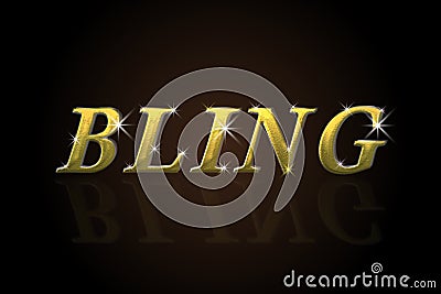 Bling bling golden image design Stock Photo
