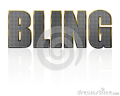 Bling Jewellery Text on White Stock Photo