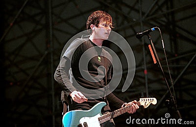 Blink 182 , Tom DeLonge during the concert Editorial Stock Photo