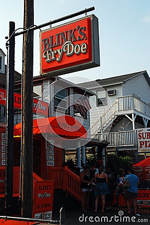 Blinks Fry Doe Hampton Beach, New Hampshire Editorial Stock Photo