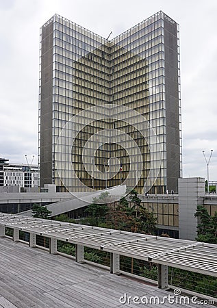 The Bliotheque Nationale Francois Mitterrand in Paris Editorial Stock Photo