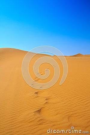 Blissful view of sand dunes Stock Photo