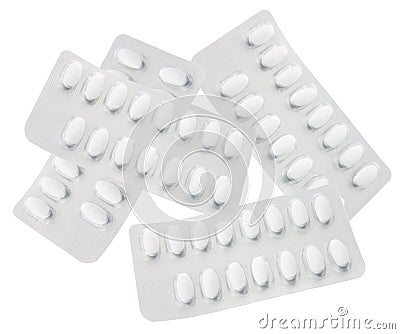 Blister Packs Containing Pills Stock Photo