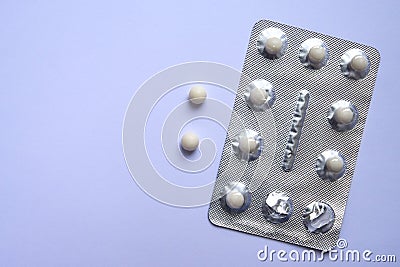 Assortment of colorful pills and vitamins Stock Photo