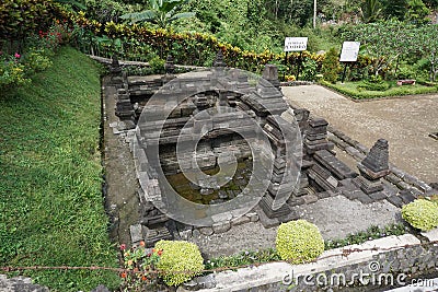 Blitar, East Java, Indonesia - April 27th, 2021 : Petirtaan penataran pemandian penataran, pool in penataran temple Editorial Stock Photo