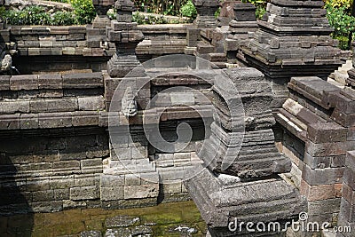Blitar, East Java, Indonesia - April 27th, 2021 : Petirtaan penataran pemandian penataran, pool in penataran temple Editorial Stock Photo