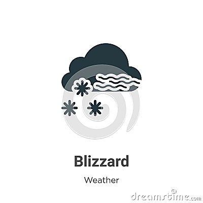 Blizzard vector icon on white background. Flat vector blizzard icon symbol sign from modern weather collection for mobile concept Vector Illustration