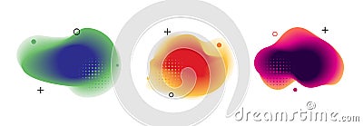 Blob abstract shape organic banner design element. Vector fluid round shape liquid amoeba Vector Illustration