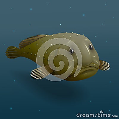 Blob fish Vector Illustration