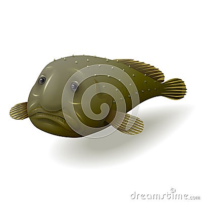 Blob fish isolated Vector Illustration