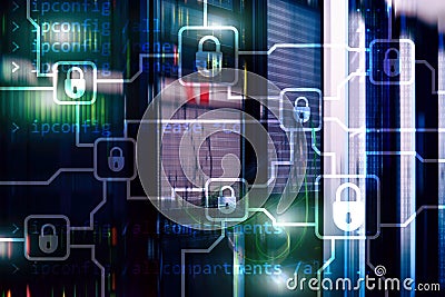 Blochain information encryption. Cyber security, crypto currency Stock Photo