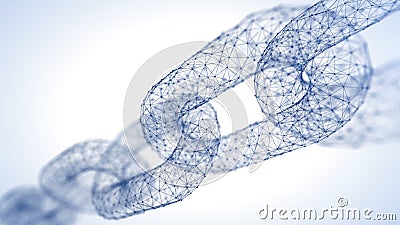 Block chain concept - Chain consists of network connections Stock Photo