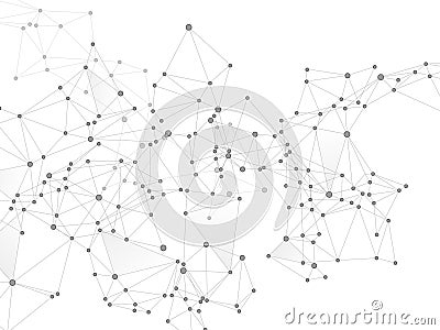 Block chain global network technology concept. Vector Illustration