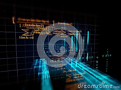 Block chain network concept on technology background Stock Photo
