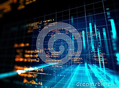 Block chain network concept on technology background Stock Photo